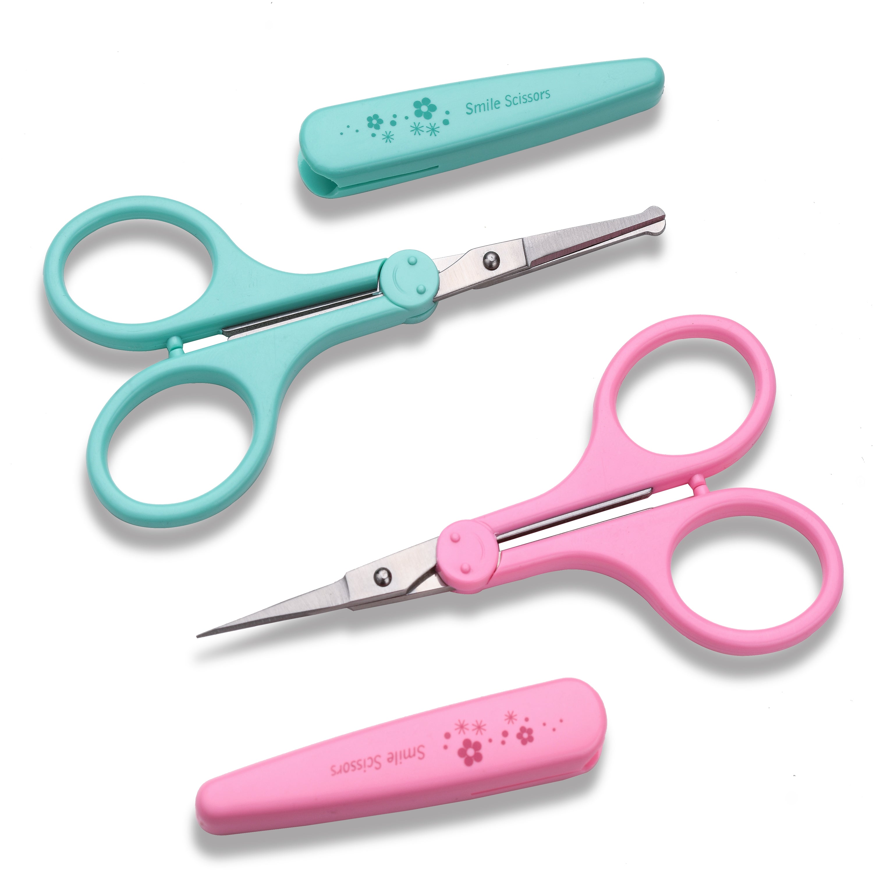 PAFASON Sharpest & Precise Stainless Steel Curved Straight Thread Yarn  Fabric Cutting Mini Scissors with Protective Cover - Ideal for Embroidery